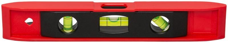 Уровень магнитный "Торпедо" 225мм 3 глазка пластик. КУРС 18599