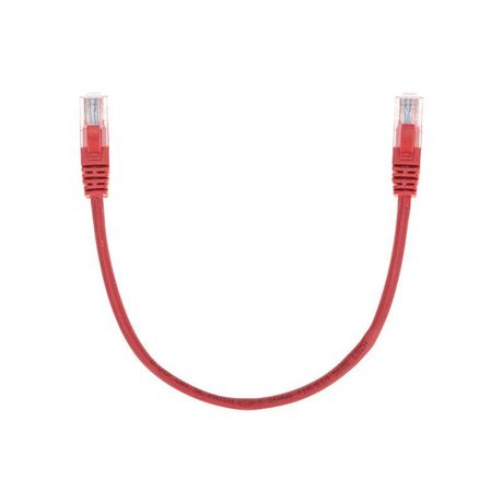 Патч-корд U/UTP, CAT 5e, RJ45-RJ45, 26AWG, LSZH, красный, 0,3м REXANT | 02-0103-03 MEET