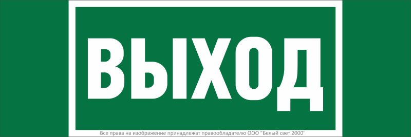 Пиктограмма (Пластина) BL-3511B.E22"Выход" для KURS | a27410 Белый свет BS