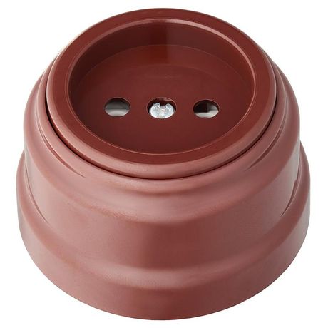 Розетка 1-м ОП РЕТРО 16А без заземл. Bylectrica РА16-0201 коричневый