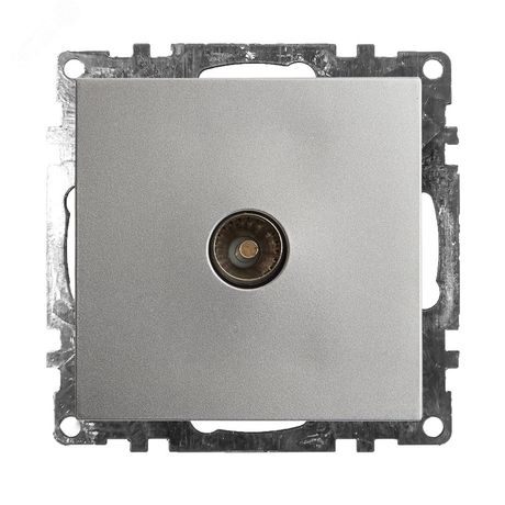 Розетка телевизионная 1-местная (механизм), 75 Ом, 5-862МГц, серия Катрин, GLS00-7108-03, серебро | 39586 STEKKER FERON