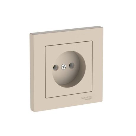 Розетка AtlasDesign 16А без заземл. быстрозажим. клем. в сборе песочн. SE ATN001240S APC