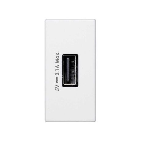 Устройство зарядное USB К45 узкий модуль 5В 2.1А бел. Simon K126D-9