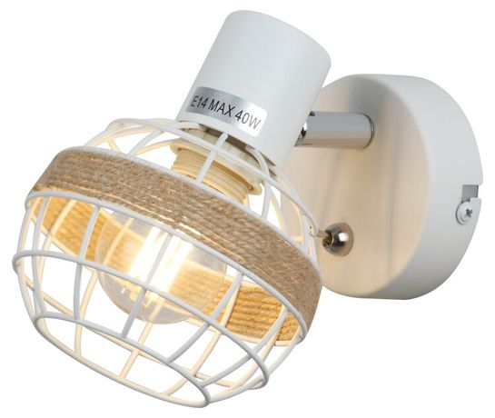 Светильник настенно-потолочный спот Anselma 7034-701 1 x E14 40 Вт поворотный с выключателем | Б0051974 Rivoli ЭРА