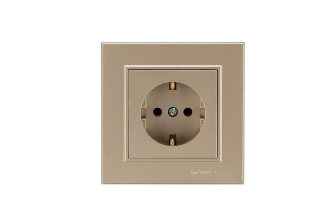 Розетка 1-м СП Karea 16А IP20 с/з латунь Makel 56057028