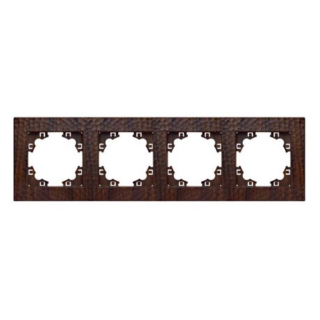 Рамка фактурная 4 поста универсальная UNIVersal Афина венге (еврослот) - A10046-V Союз