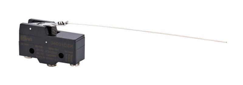 Выключатель концевой 1НО1НЗ миниатюрный шарнирн. типа с коротким рычагом и длин. рукояткой DEKraft 34031DEK APC