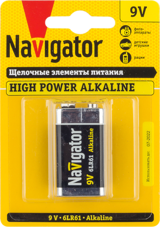 Батарейка NBT-NE-6LR61-BP1 крона - 17005 Navigator 94756