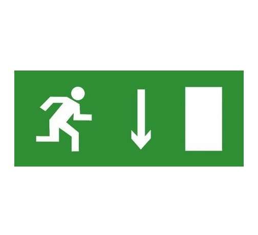 Знак эвакуационный "Выход (правосторонний)" 140х280 (наклейка) Technolux ЭП08 140280