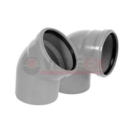 Отвод 110 45 град, для внутренней канализации, серый - 20102110 VALFEX 00000019575