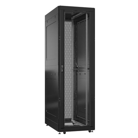 Шкаф серверный 42U 800х1200 передняя дверь: одностворчатая перфорированная IP20. задняя боковые панели: глухой металл. цвет: черный RAL9005 - EX 8242.9331 SYSMATRIX