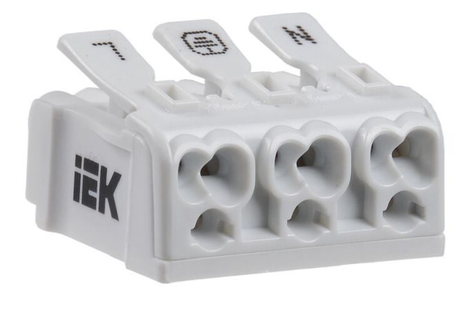 Клемма пружинная соединительная КСП3-L+N+PE | UKZ-B06-3P-F0-E0-10 IEK