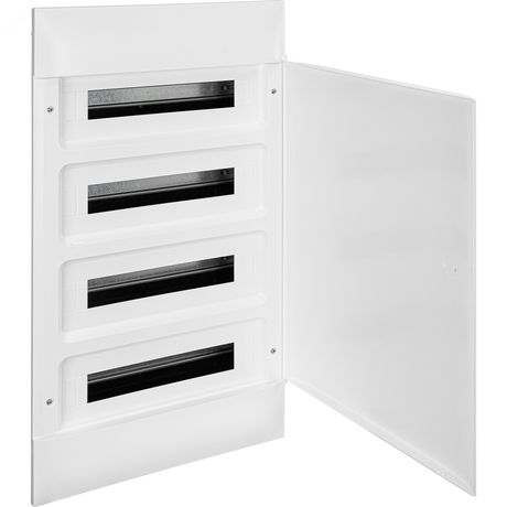 Щиток пластиковый встраиваемый Practibox S 4х18 бел. дверь Leg 137549 Legrand