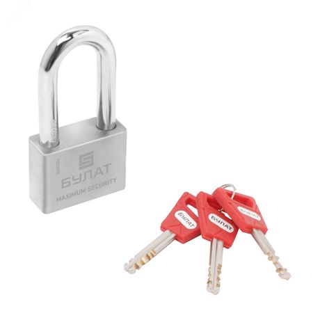 Замок навесной БУЛАТ ВС 3-С50-01 НС нержавеющая сталь 3кл. d=10мм - 13990 ПТК