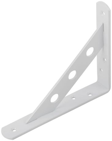 Уголок-кронштейн усиленный 150х125мм бел. КУРС 66101