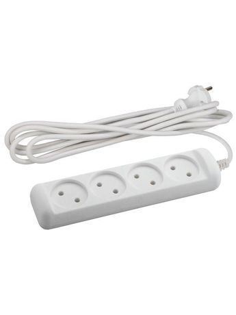 Удлинитель электрический UX(6)-4-5m без заземления 4 розетки 5 м ПВС 2x0,75мм2 6А - Б0038571 ЭРА