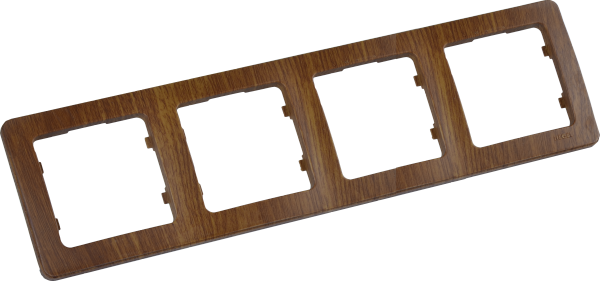 Рамка четырёхместная, скрытой установки, цвет дуб | Р404-05 HEGEL