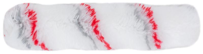 Ролик полиакриловый ''мини'' Профи, белый с серой и красной полосками, диаметр 15/35 мм, ворс 10 150 мм - 02683 РОС