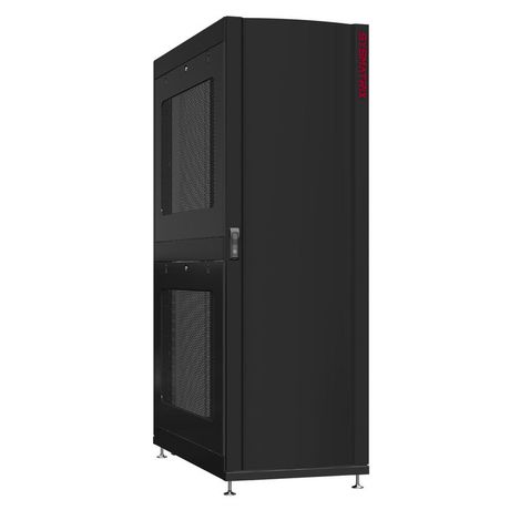 Шкаф серверный 42U 800х1200 передняя дверь: одностворчатая глухой металл IP51. задняя двустворчатая перфорированная IP20. боковые панели: перфорированные. цвет: черный RAL9005 - NS 8242.9242 SYSMATRIX