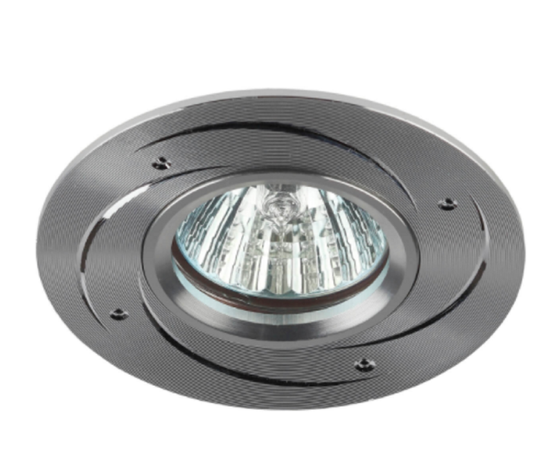 Светильник встраиваемый точечный литой под лампу KL43 SL /1 "алюминевый " MR16, 12V/220V, 50W серебро | Б0049562 ЭРА