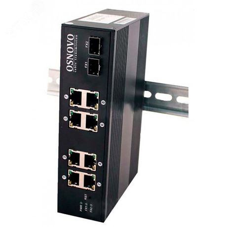 Коммутатор неуправляемый промышленный 8 портов RJ45 10 100 1000 Мб/с - 00-00014038 OSNOVO SW-70800-I OSNOVO арт. 14038