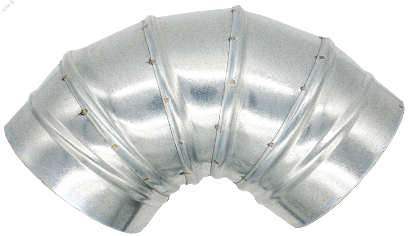 Отвод из оцинкованной стали для круглых воздуховодов на 90° D100 - 00-99136673 ЭРА 100OTG90