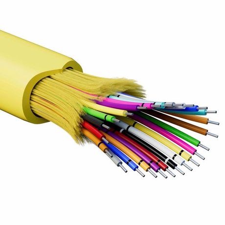 Кабель волоконно-оптический распределительный арамидные упрочняющие нити для внутренней прокладки нг(А)-HF 24 ОВ категорияOS2(G.652.D) плотный буфер 0.4кН барабан 2000м DKC RNDT9C24YL01 ДКС