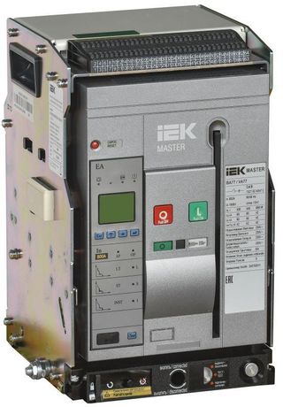 Выключатель автоматический воздушный 3п S 800А 65кА AC ВА77 W3P EA выдвижн. с комплектом аксессуаров MASTER IEK MI-ACB10-3WS-065-0800-ACF