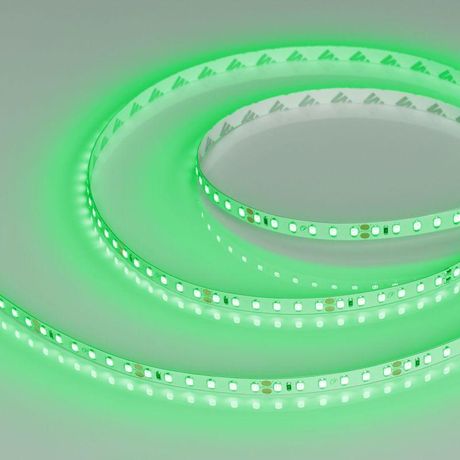 Светодиодная лента RT-A120-8mm 24V Green(9.6 W/m, IP20, 2835, 5m) (Arlight, Открытый) | 008782(2) Arlight