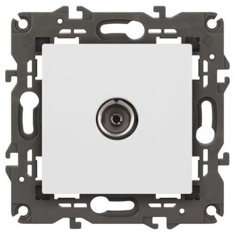 Розетка телевизионная одиночная TV Elegance 14-3101-01М матов. бел. Эра Б0065813