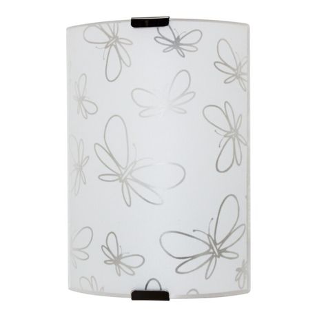Светильник НББ-21-60 М21 Бабочки 150х220 матовый белый/клипсы штамп металлик индивидуальная упаковка - 1005205678 Элетех