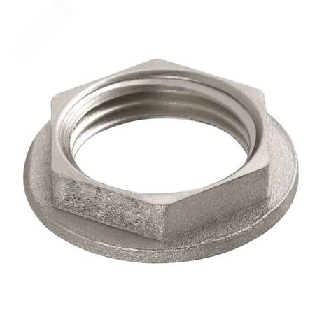 Контргайка никелированная резьбовая ВР 1дюйм (350/10) VALFEX VF.655.N.100