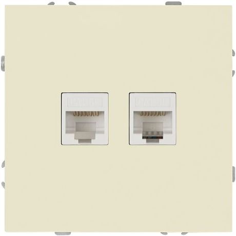 Розетка информационная 2-м RJ45 СП 16А IP20 250В Galaxy слон. кость MC Б0070758 MC арт. Б0070758