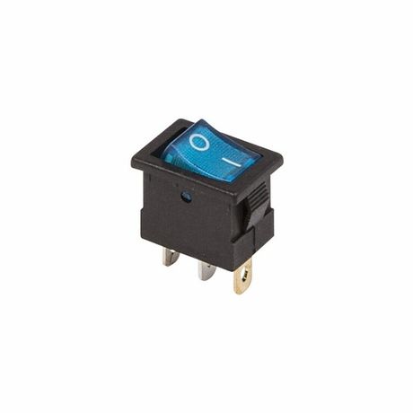 Выключатель клавишный 12В 15А (3с) ON-OFF син. с подсветкой Mini (RWB-206-1 SC-768) Rexant 36-2171 MEET