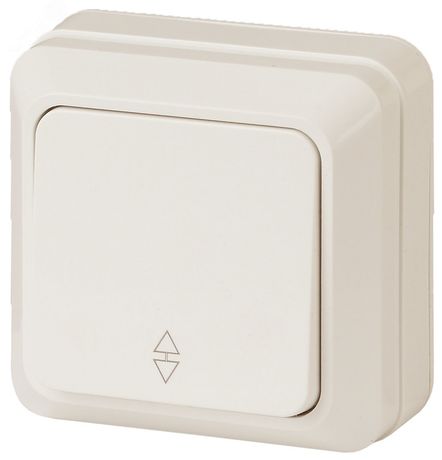 Переключатель Intro Quadro 2-103-02 одноклавишный 10А-250В, IP20, ОУ, Quadro, слоновая кость | Б0053751 ЭРА