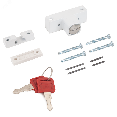 Замок накладной блокирующий для пластиковых окон, АЛЛЮР ЗНБ-1А ДЕТСКИЙ белый - 10021 ПТК