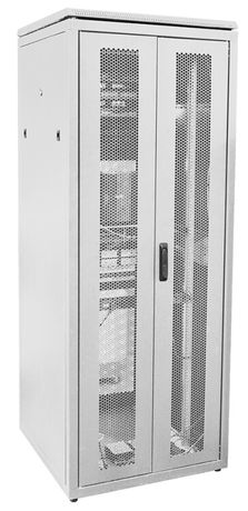 Шкаф сетевой 19' LINEA N 28U 800х800мм двустворчатая перфорированная дверь задняя серый - LN35-28U88-2PP IEK