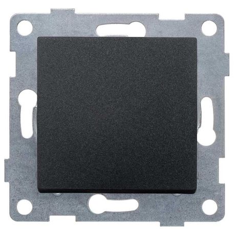 Выключатель самовозвратный одноклавишный Ugra, механизм, 10А, 250В, графит - С11В6-010 GUSI