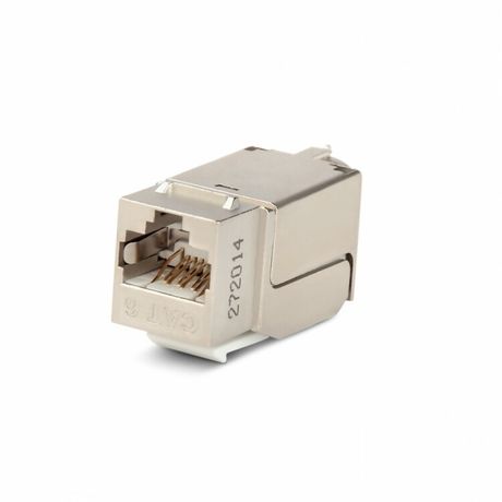 Вставка Keystone Jack KJNE-8P8C-C6-90-SH-F-WH RJ-45(8P8C), категория 6, экранированная, 110 IDC, заделка с помощью NE-TOOL, белая | 46369 Hyperline