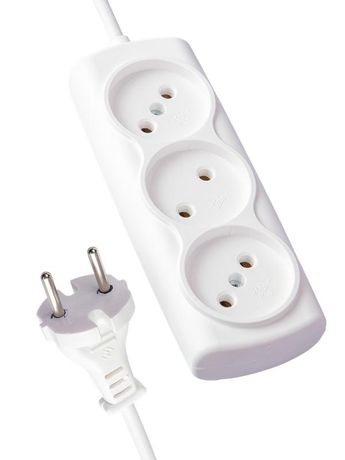 Удлинитель Р16-010, 10 м, 6 А, ПВС 2х0.75 КОСМОС арт. YKsm10m-3g(6A)S