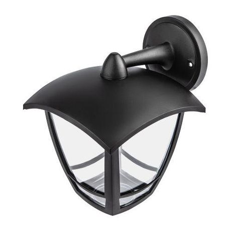 Светильник садово-парковый ДБУ 07-8-002 Дели 2 черный 4 гранный настенный IP44 светодиодный 8Вт 3000K | Б0064297 ЭРА