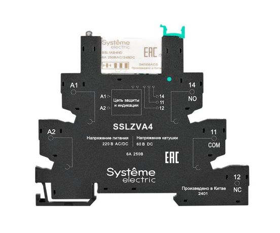 Релейный модуль 1CO, 6A, 60В DC, винтовой зажим | SSL1PVFU SE APC