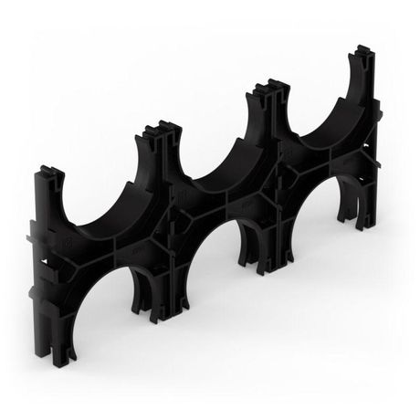 Кластер для двустенных труб d90 мм, тройной, двухсторонний (20 шт/кор) | PR13.02580 Промрукав Строитель