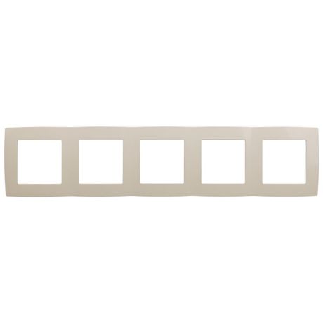 Рамка для розеток и выключателей 5 постов слоновая кость пластик ЭРА 12 12-5005-02 - Б0014782