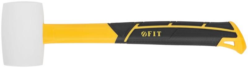 Киянка резиновая белая, фиберглассовая ручка 45 мм ( 230 гр ) - 45516 РОС