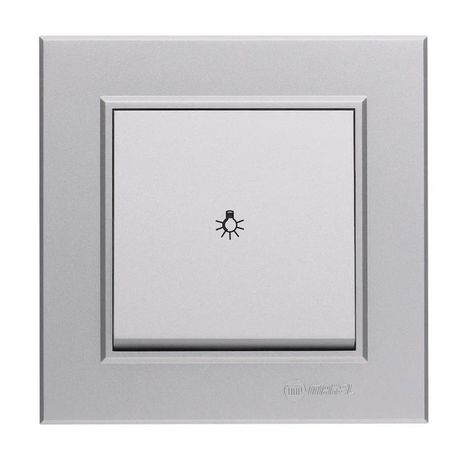 Кнопка таймера 1-кл. СП Karea 10А IP20 серебр. Makel 56065004