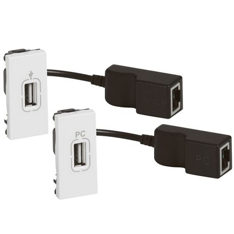 Усилитель USB 1мод. Mosaic бел. Leg 078748 Legrand
