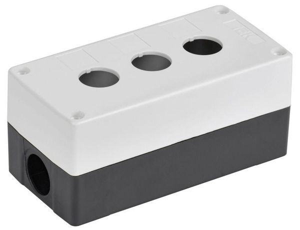 Корпус постов КП103-Р для кнопок 3 места белый | BKP10-3-K01-R IEK
