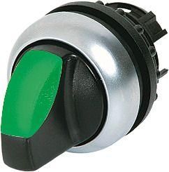 Переключатель с поворотной ручкой 3-х позиционный 40 град. без фиксации зеленый подсветкой, M22-WLK3-G - 216837 EATON