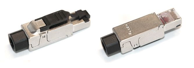 Разъем под витую пару PLUF-8P8C-S-C6A-SH RJ-45 (8P8C) полевая заделка,кат.6A,экранир.,д.одн. каб.(общ.диам.каб. 6-8мм,23-26 AWG) | 264779 Hyperline